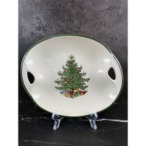 VTG Cuthbertson Made in England Original Christmas Tree 8.5X7 Serving Plate